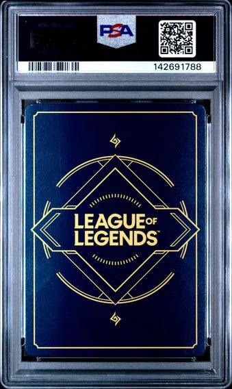 2025 #066a Ahri - Alluring PSA 10 Riftbound: League of Legends Ogn-Origins, back