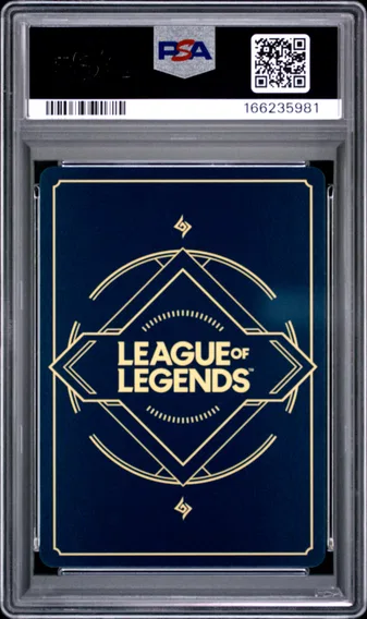 2025 #202a Jinx - Rebel PSA 10 Riftbound: League of Legends Ogn-Origins, back