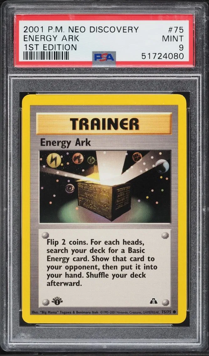 2001 Pokemon Neo Discovery 1st Edition Energy Ark #75 PSA 9 MINT