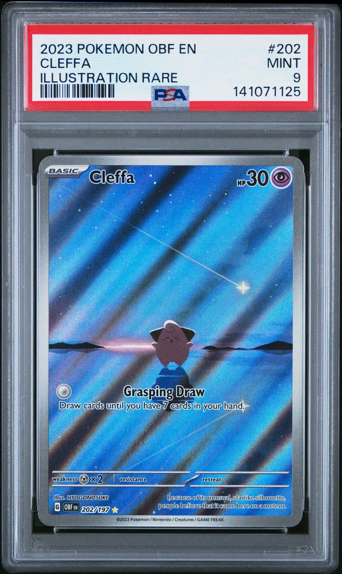 2023 #202 Cleffa PSA 9 Obf EN-Obsidian Flames