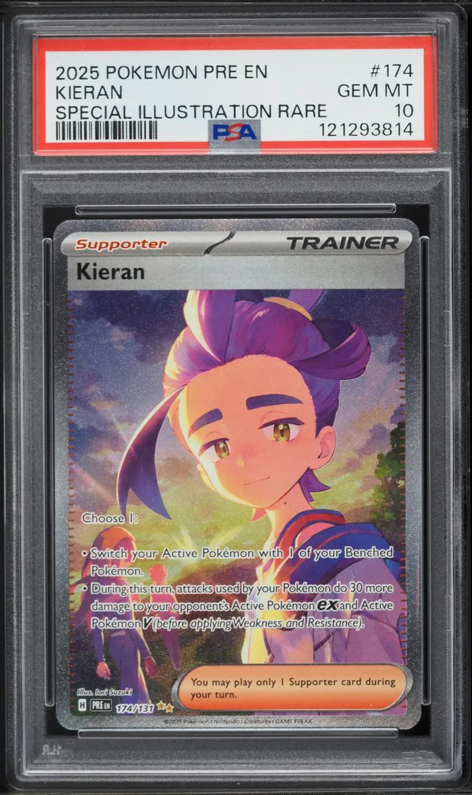 2025 #174 Kieran PSA 10 Pre EN-Prismatic Evolutions Pokemon