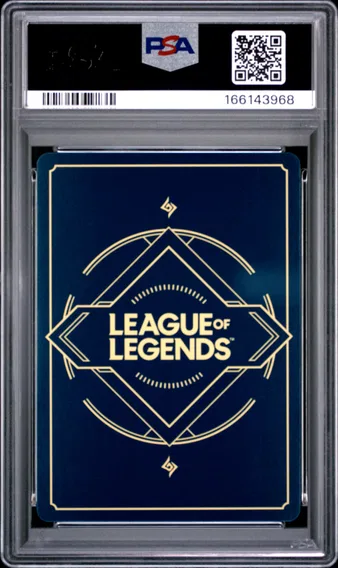 2025 #066a Ahri - Alluring PSA 10 Riftbound: League of Legends Ogn-Origins, back