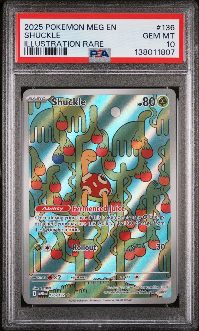 2025 #136 Shuckle PSA 10 Meg EN-Mega Evolution