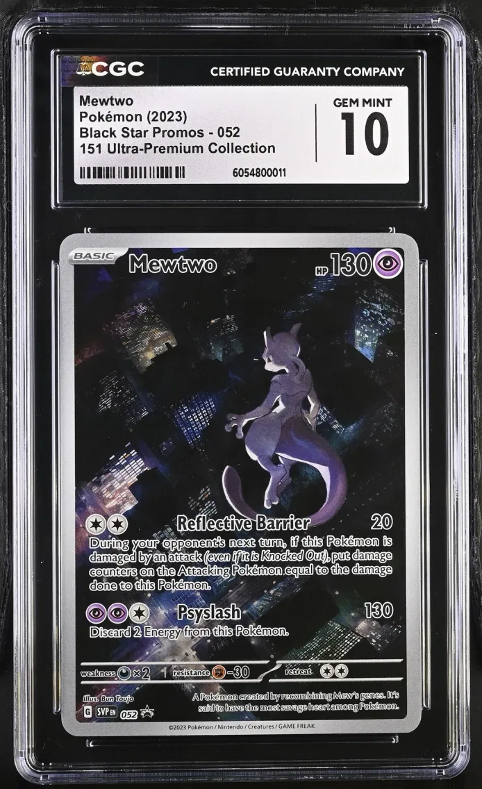 2023 #052 Mewtwo CGC 10 Black Star Promos - Scarlet & Violet SVPEN - English