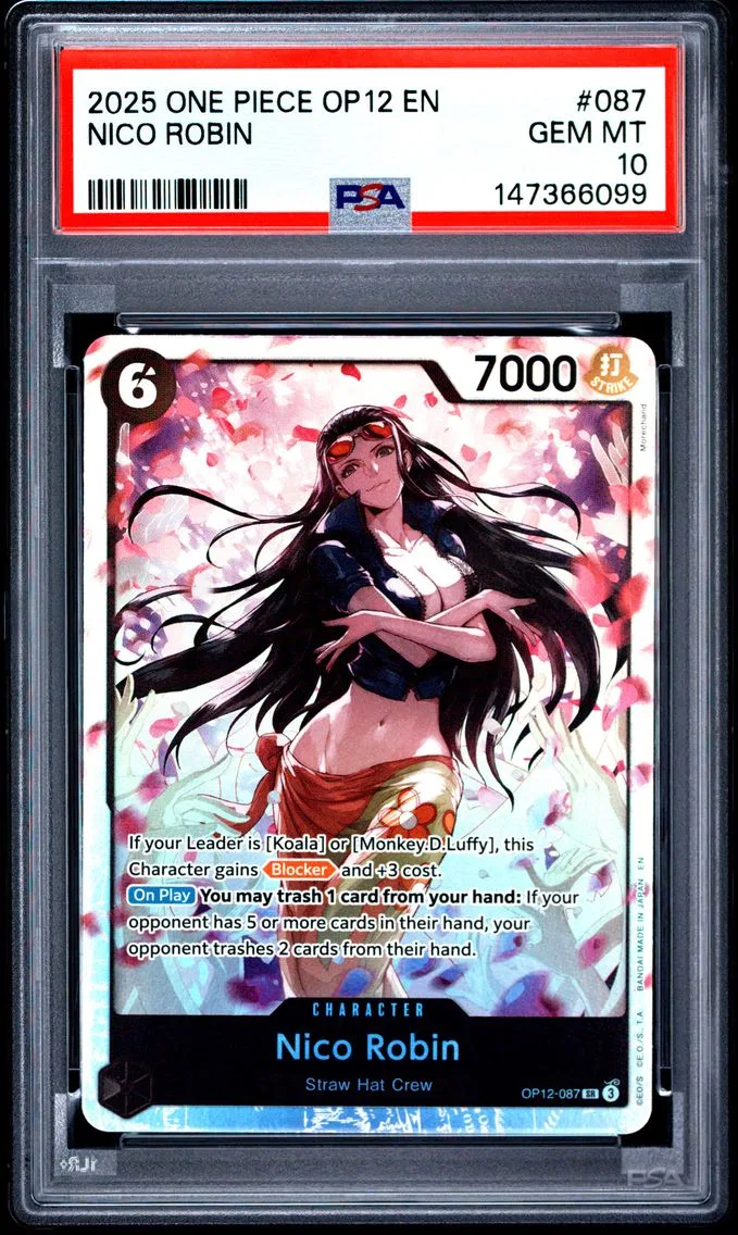 2025 #087 Nico Robin PSA 10 One Piece OP12-Legacy of the Master