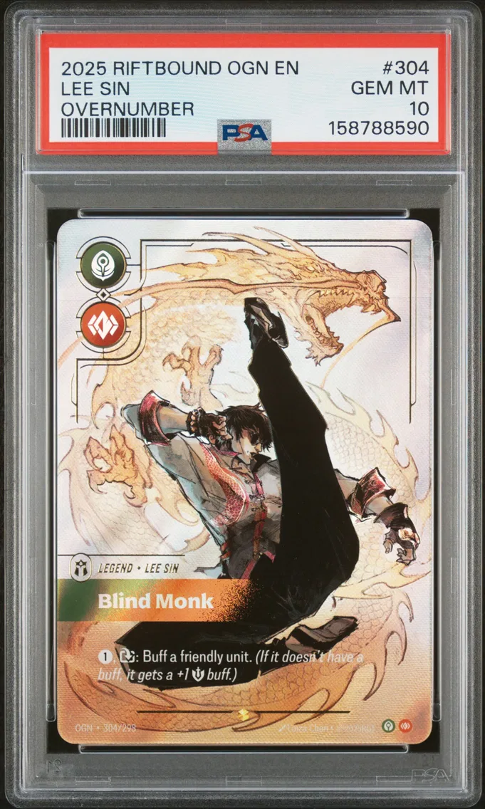 2025 #304 Lee Sin - Blind Monk PSA 10 Riftbound: League of Legends Ogn-Origins
