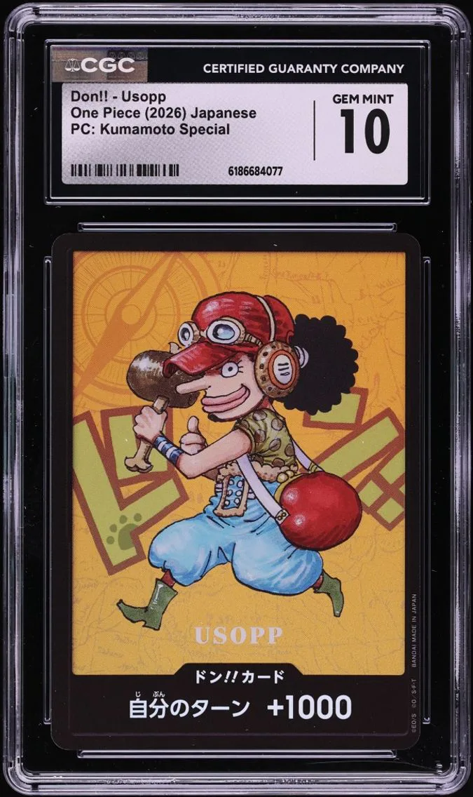 2026 Don!! Usopp CGC 10 One Piece Japanese Premium Collection Kumamoto Special