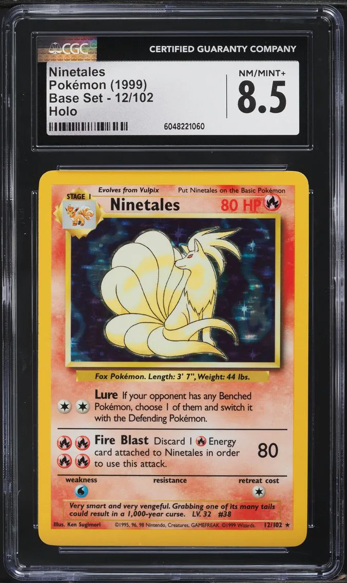 1999 #12 Ninetales-Holo CGC 8.5 Game Pokemon
