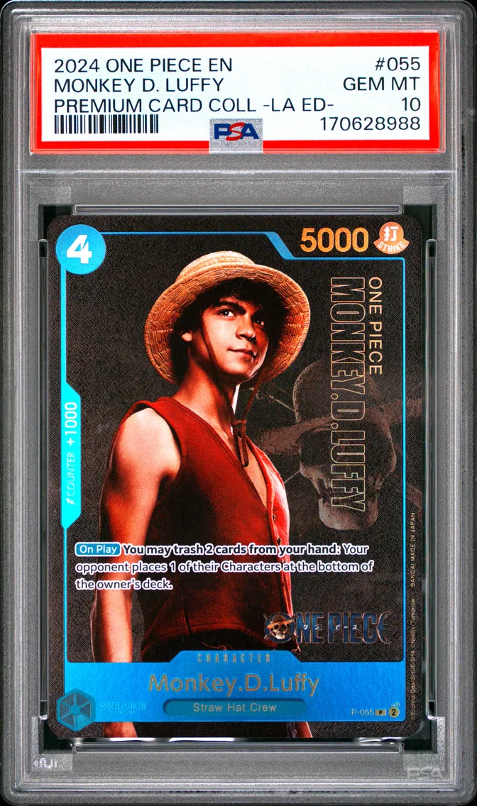 2024 #055 Monkey D. Luffy PSA 10 One Piece Premium Card Collection -Live Action Edition-