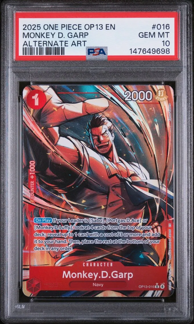 2025 #016 Monkey D. Garp PSA 10 One Piece OP13-Carrying on His Will