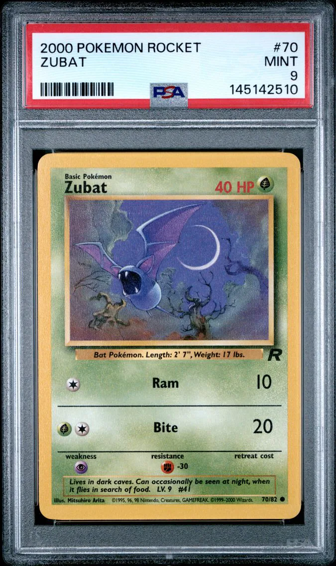 2000 #70 Zubat PSA 9 Rocket