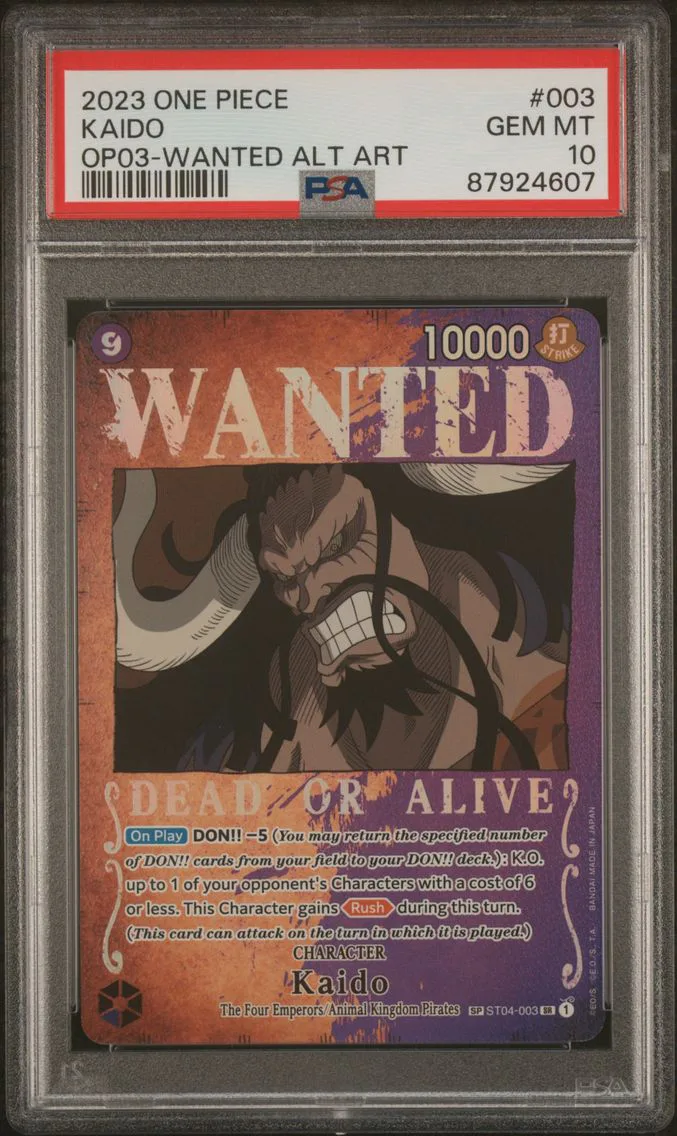 2023 #003 Kaido PSA 10 One Piece OP03-Pillars of Strength