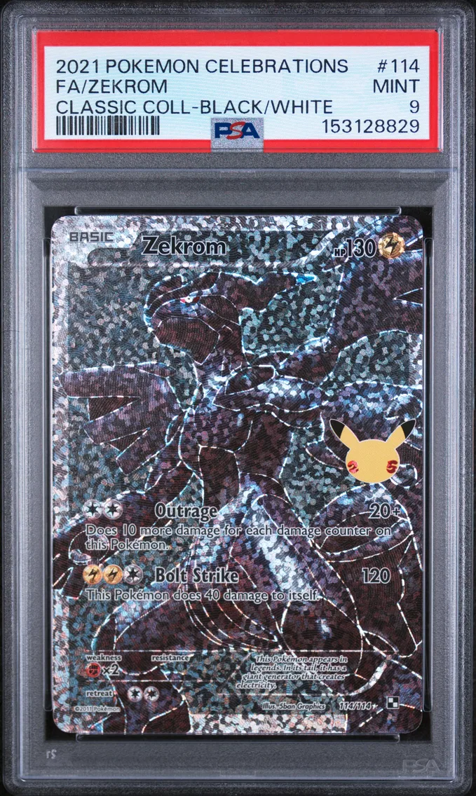 2021 #114 Full Art/Zekrom PSA 9 Celebrations Classic Collection