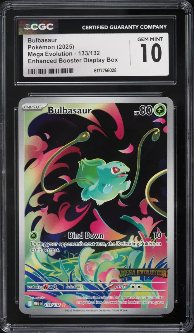 2025 Pokemon Mega Evolution Enhanced Booster Display Box Bulbasaur #133 CGC 10 GEM MINT