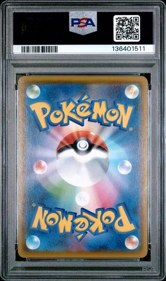 Pikachu #001, back of the slab