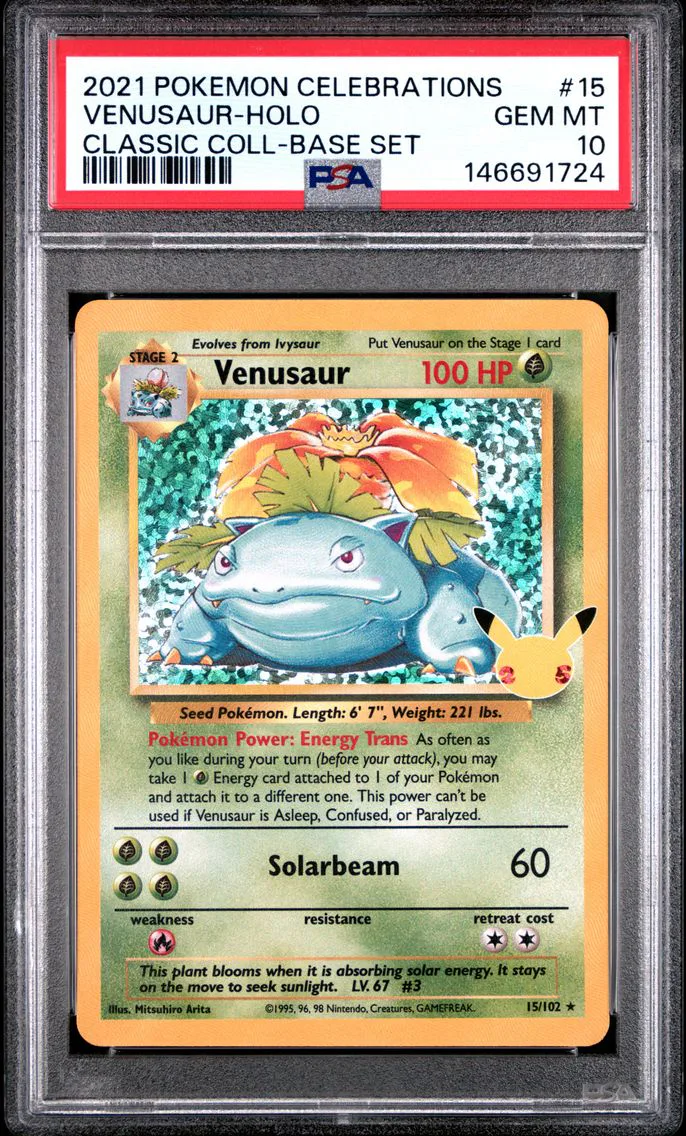 2021 #15 Venusaur-Holo PSA 10 Celebrations Classic Collection