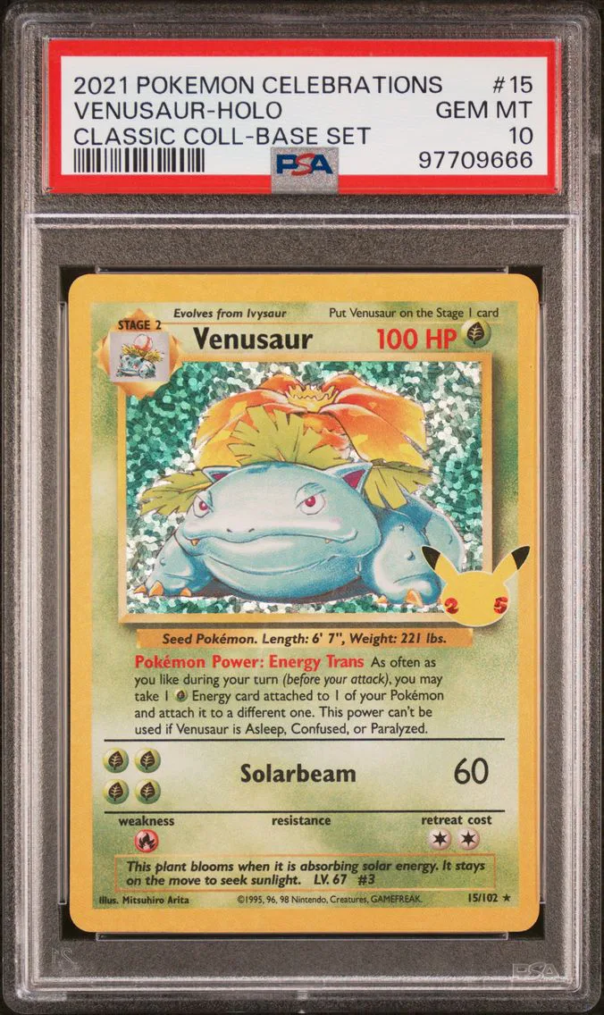 2021 #15 Venusaur-Holo PSA 10 Celebrations Classic Collection Pokemon