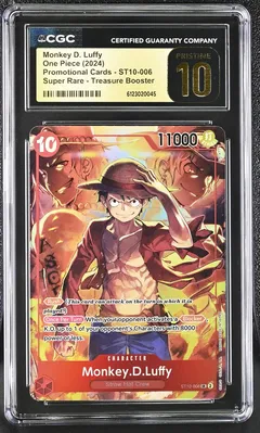 Monkey D. Luffy SR Treasure Booster #ST10-006 CGC Pristine 10