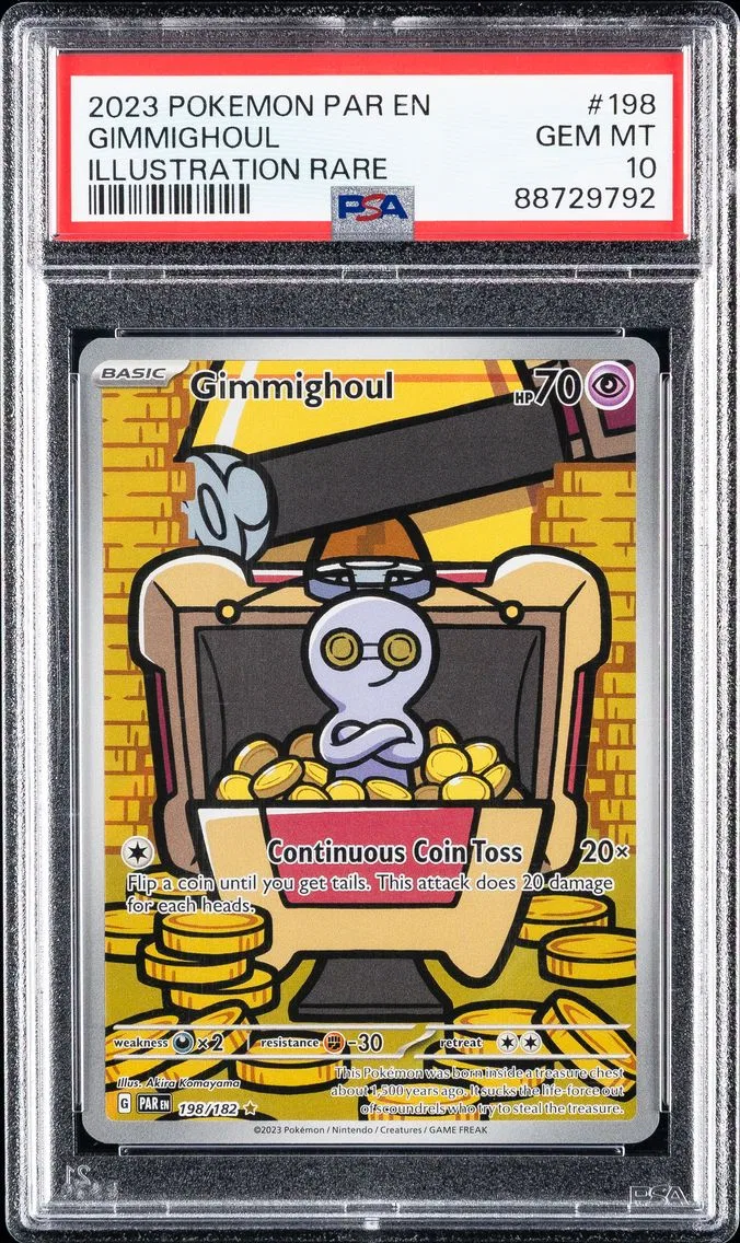 Gimmighoul #198, PSA 10 Gem Mint, front of the slab