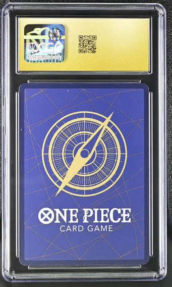 Monkey D. Luffy SR Treasure Booster #ST10-006, back of the slab