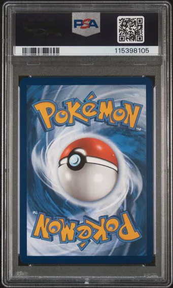 Vaporeon ex #149, back of the slab