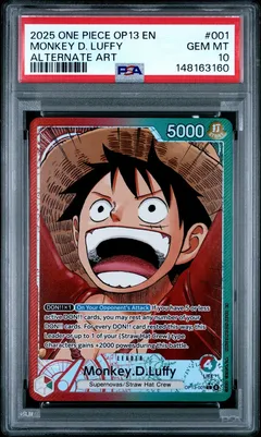 Monkey D. Luffy #OP13-001 PSA 10