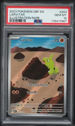 Larvitar #203 PSA 10