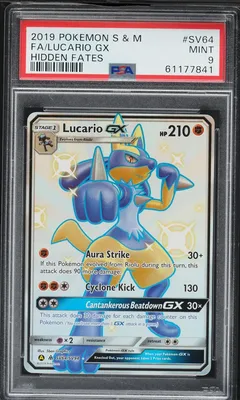 Lucario GX #SV64 PSA 9