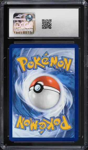 Team Rocket's Meowth #203, back of the slab