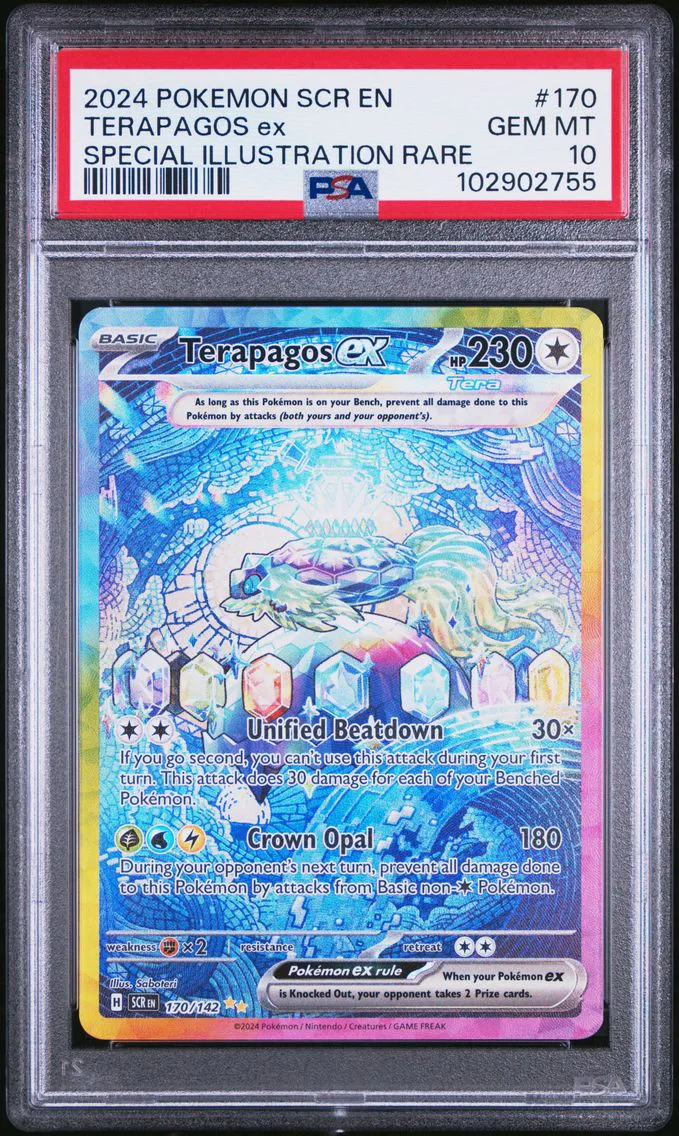 2024 #170 Terapagos EX PSA 10 Scr EN-Stellar Crown