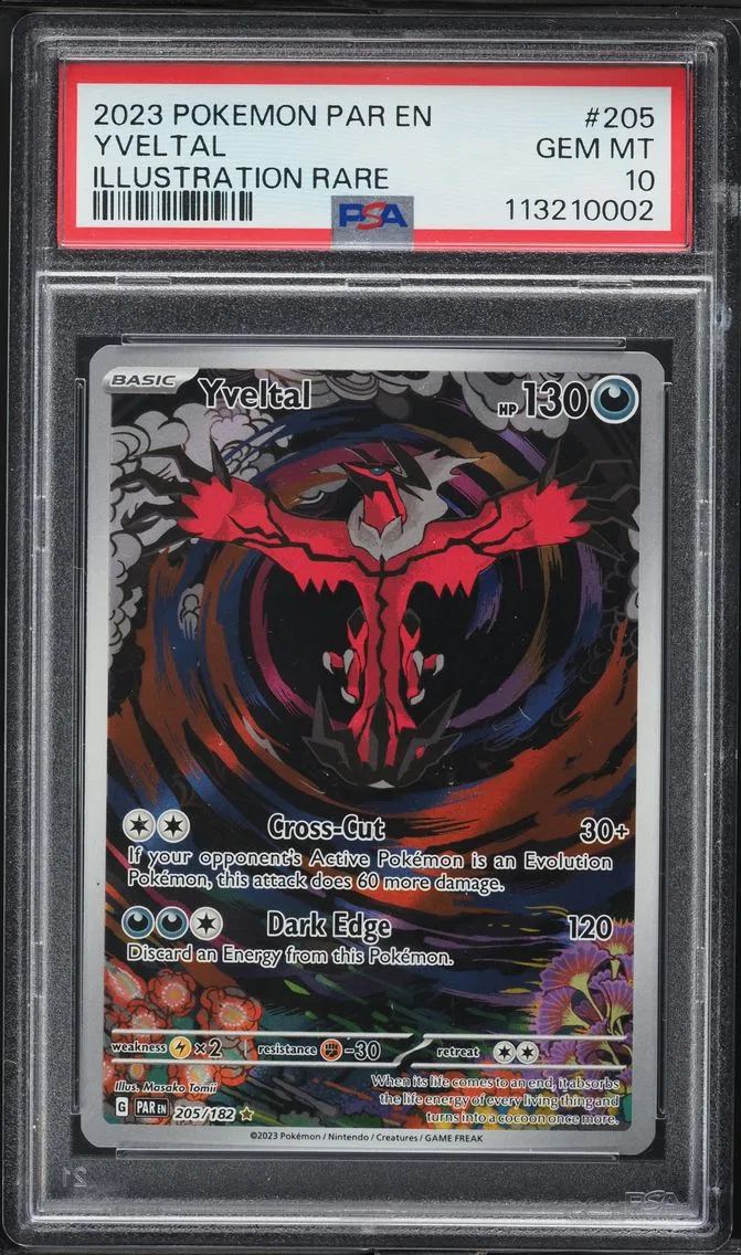 2023 #205 Yveltal PSA 10 Par EN-Paradox Rift Pokemon