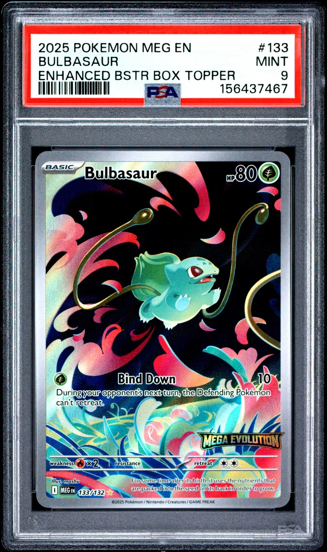2025 #133 Bulbasaur PSA 9 Meg EN-Mega Evolution