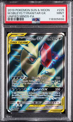 Mega Sableye & Tyranitar GX #225 PSA 9