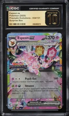 Espeon ex #34 CGC Pristine 10