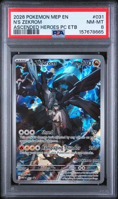 N's Zekrom #031 PSA 8