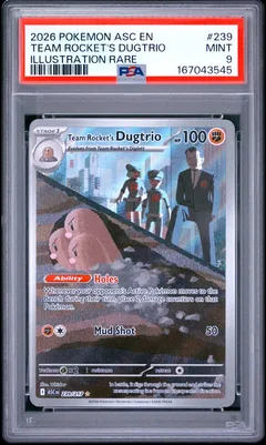 Team Rocket's Dugtrio #239 PSA 9