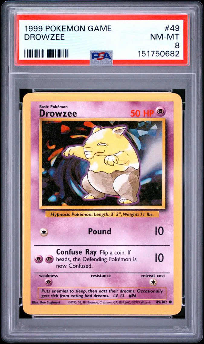 1999 #49 Drowzee PSA 8 Game