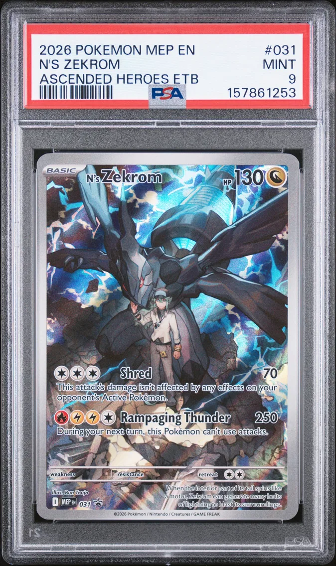 2026 #031 N's Zekrom PSA 9 Mep EN-Me Black Star Promo