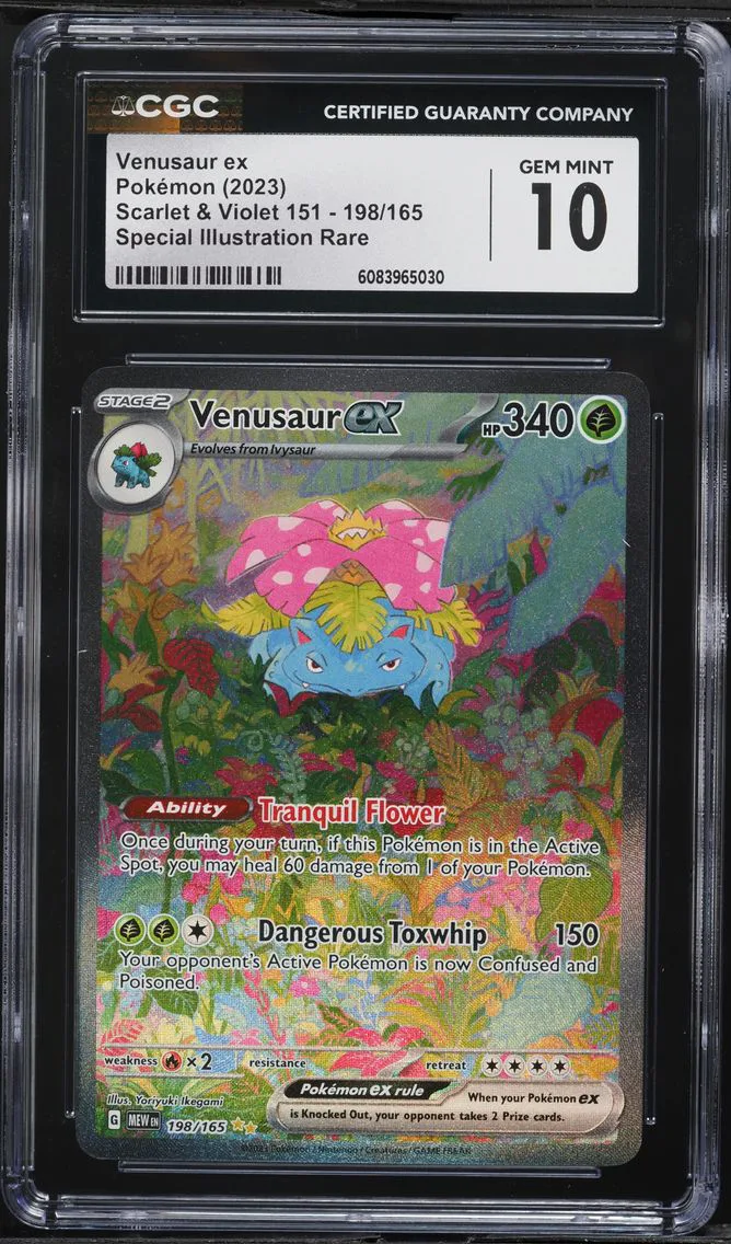 2023 #198 Venusaur EX CGC 10 Mew EN-151 Pokemon