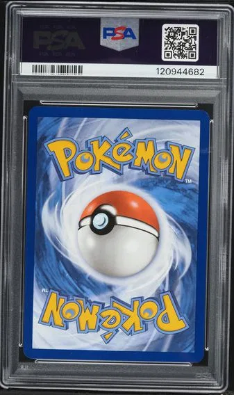 Team Rocket's Meowth #203, back of the slab