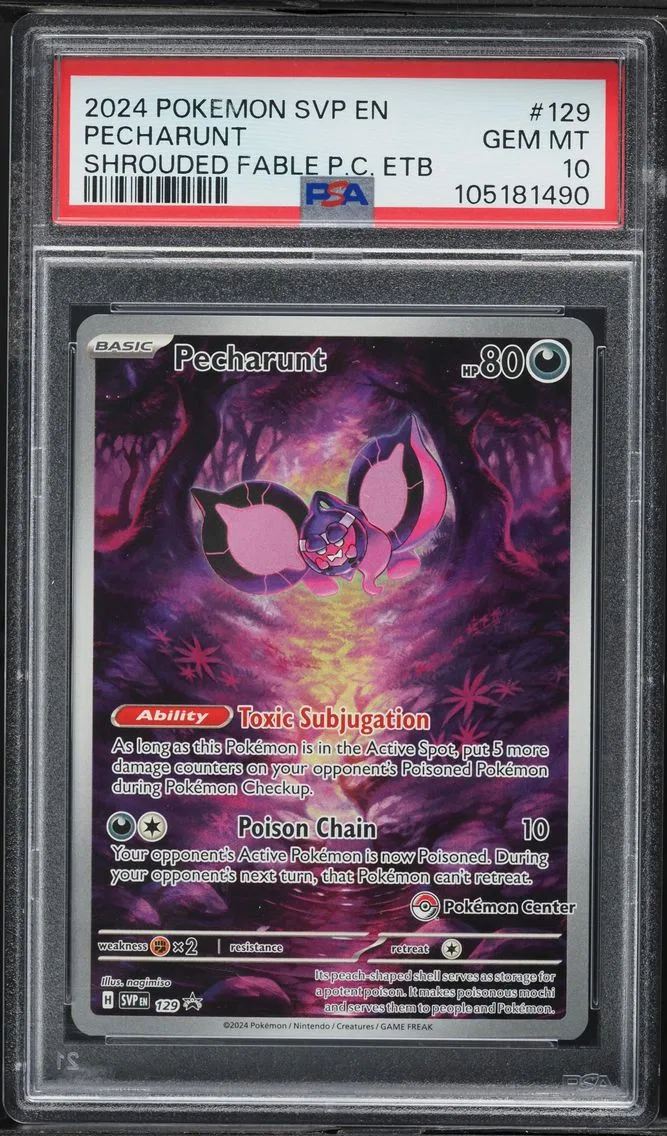 2024 #129 Pecharunt PSA 10 Svp EN-SV Black Star Promo Pokemon