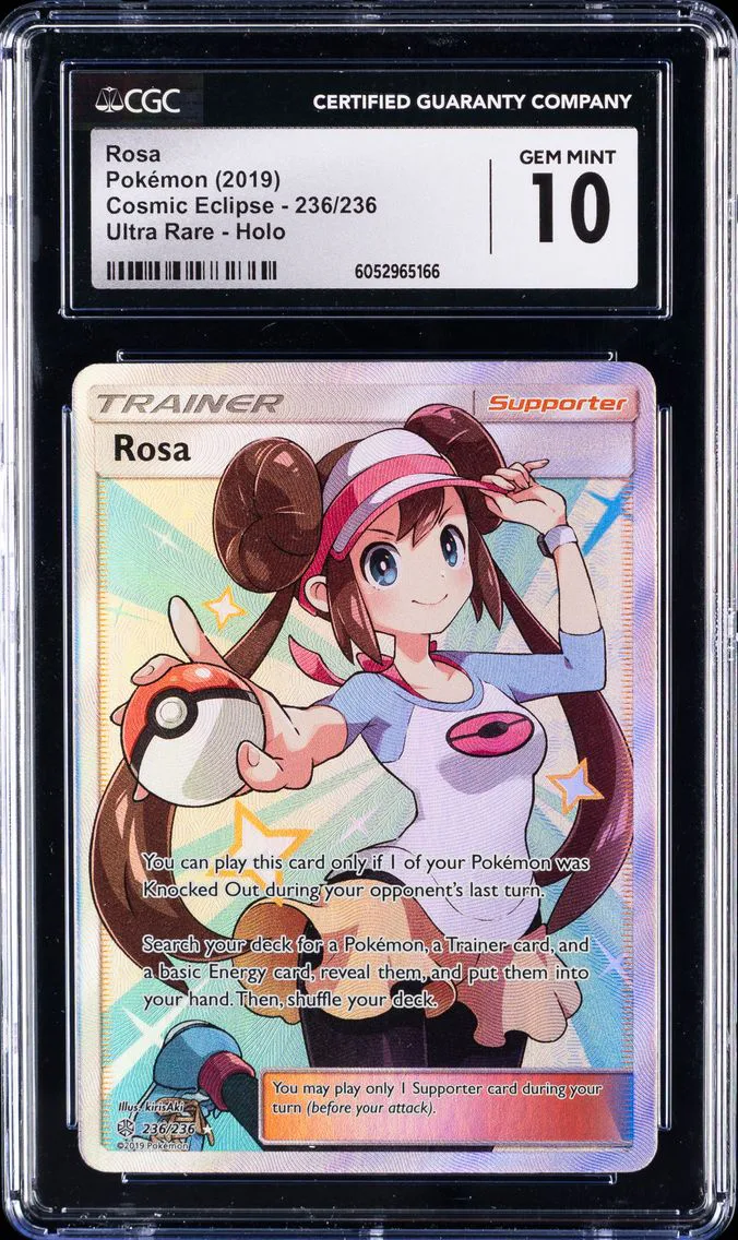 2019 #236 Full Art/Rosa CGC 10 Sun & Moon Cosmic Eclipse Pokemon