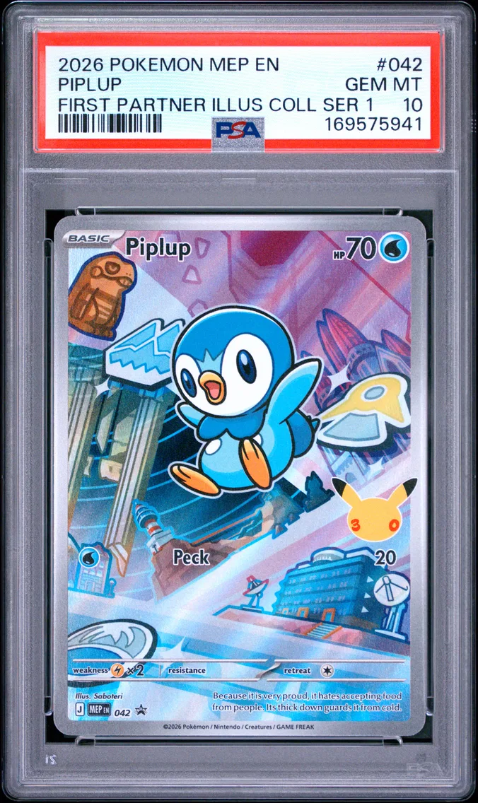2026 #042 Piplup PSA 10 Mep EN-Me Black Star Promo