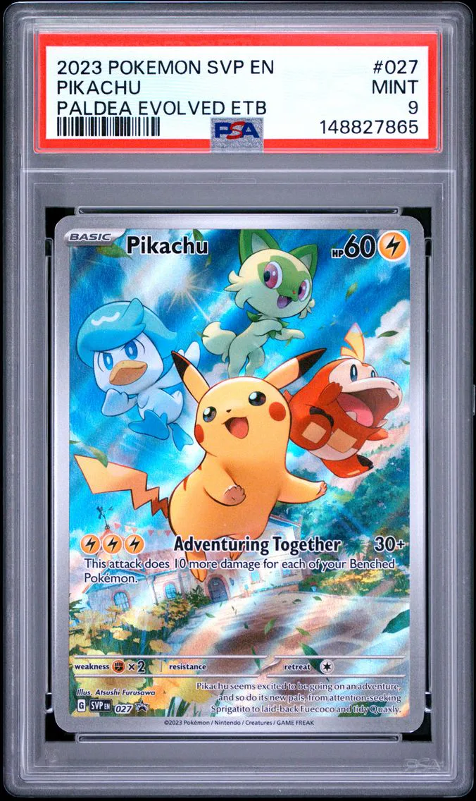 2023 #027 Pikachu PSA 9 Svp EN-SV Black Star Promo