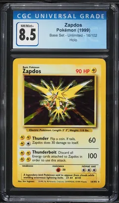 Zapdos #16 CGC 8.5