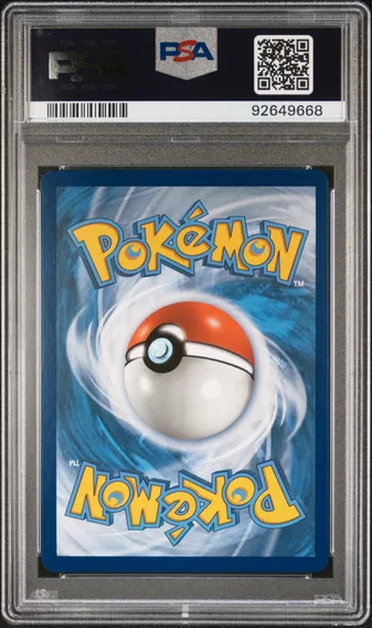 Charizard & Braixen GX #22, back of the slab