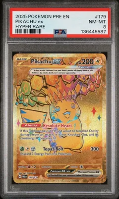 Pikachu ex #179 PSA 8
