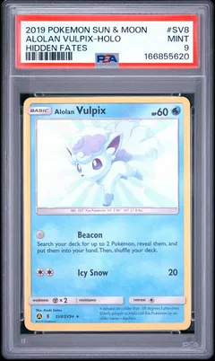 Alolan Vulpix #SV8 PSA 9