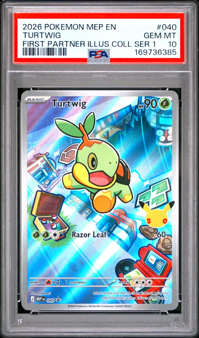 2026 #040 Turtwig PSA 10 Mep EN-Me Black Star Promo