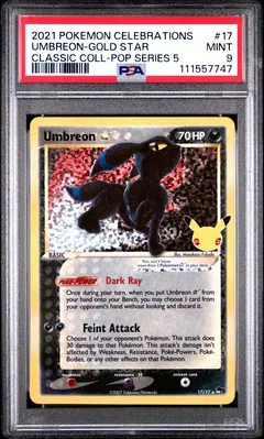 Umbreon-Gold Star #17 PSA 9